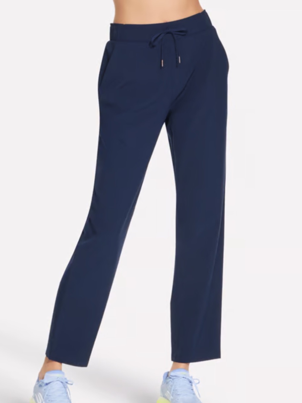 Skechers Women L Navy Blue Stretch Tapered Slip-ins GO WALK Uptown Pant NWT